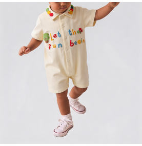 Boys' Caterpillar Pattern Onesie