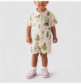 Tree Print Boys' Onesie