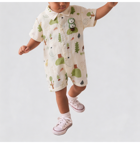 Tree Print Boys' Onesie