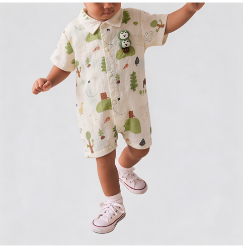 Tree Print Boys' Onesie