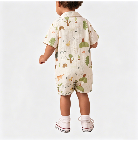 Tree Print Boys' Onesie