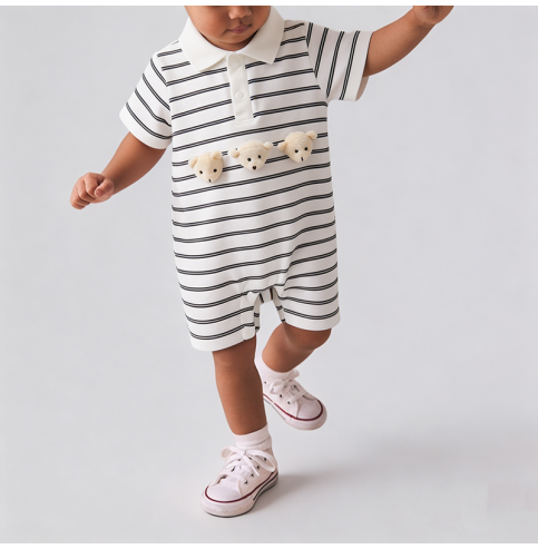 Black and White Striped Boys' Onesie Black and White Striped Boys' Onesie