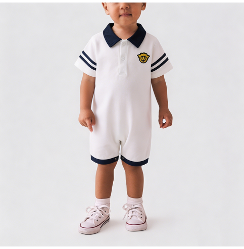 Boys' White Thin Onesie Boys' White Thin Onesie