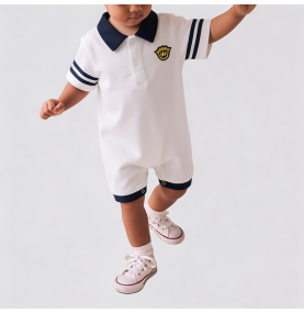 Boys' White Thin Onesie