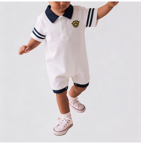 Boys' White Thin Onesie Boys' White Thin Onesie