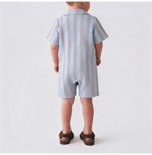 Striped Boys' Onesie with Bow Tie Striped Boys' Onesie with Bow Tie