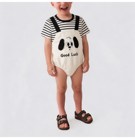 Everyday Color-Blocked Striped Boys' Onesie