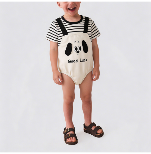 Everyday Color-Blocked Striped Boys' Onesie