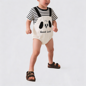 Everyday Color-Blocked Striped Boys' Onesie