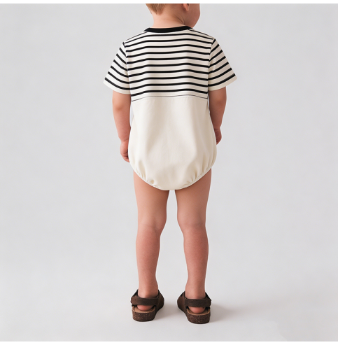 Everyday Color-Blocked Striped Boys' Onesie Everyday Color-Blocked Striped Boys' Onesie