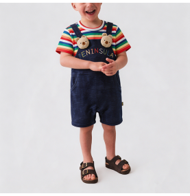 Colorful Striped Boys' Onesie
