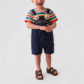 Colorful Striped Boys' Onesie