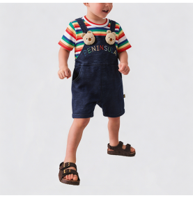 Colorful Striped Boys' Onesie