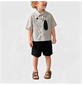Boys' Shirt and Shorts Two-Piece Set