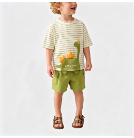 Boys' Summer Green Two-Piece Set
