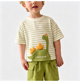 Boys' Summer Green Two-Piece Set