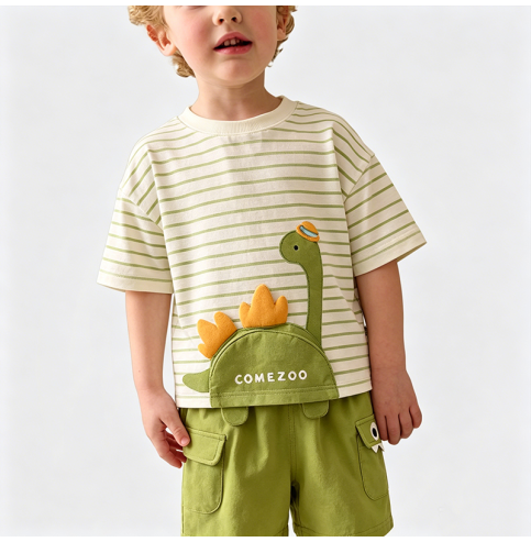 Boys' Summer Green Two-Piece Set Boys' Summer Green Two-Piece Set