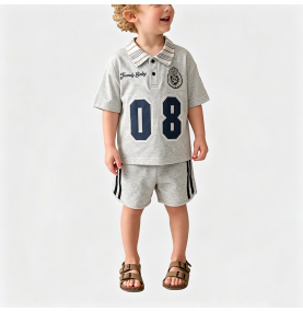 Boys' Polo Shirt and Shorts Two-Piece Set