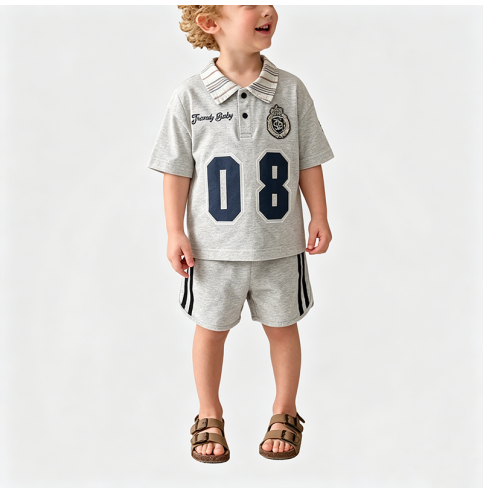 Boys' Polo Shirt and Shorts Two-Piece Set