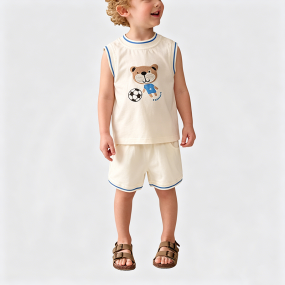 Boys' Off-White Summer Outfit Set
