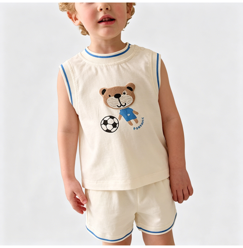 Boys' Off-White Summer Outfit Set Boys' Off-White Summer Outfit Set