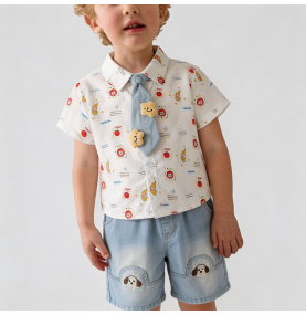 Two-Piece Boys' Collared Shirt Set
