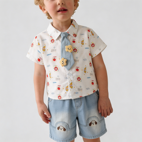 Two-Piece Boys' Collared Shirt Set