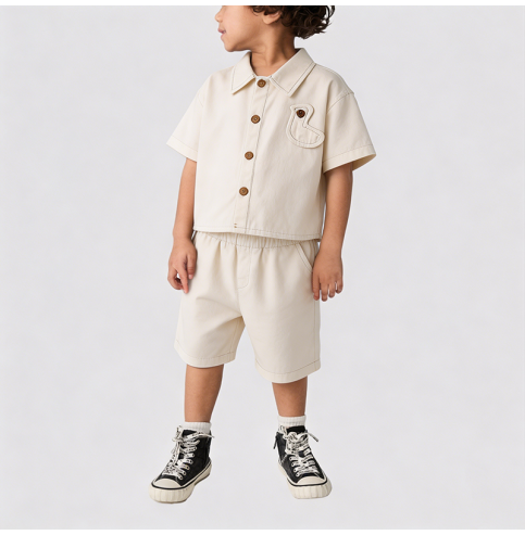 Off-white Summer Outfit for Boys