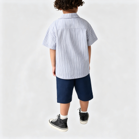 Boys' Striped Shirt and Shorts Summer Set