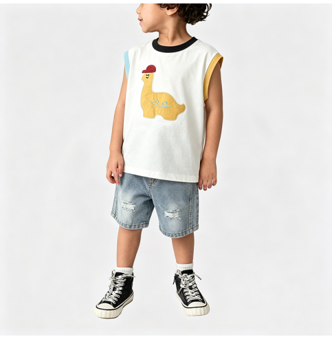Two-Piece Tank Top and Jeans Set