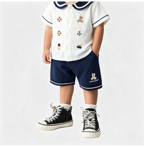 Boys' White School Style Suit