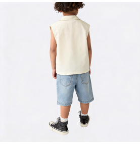 Boys' Sleeveless Shirt and Shorts Two-Piece Set
