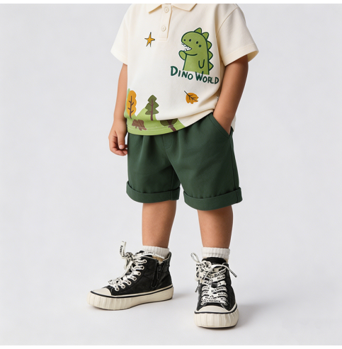 Dinosaur Print Boys' Summer Outfit Dinosaur Print Boys' Summer Outfit