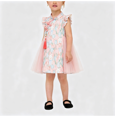 Girls' Modified Cheongsam Dress Girls' Modified Cheongsam Dress