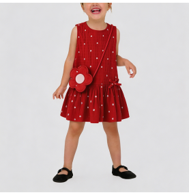 Girls' Red Polka Dot Dress