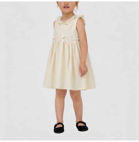 Girls' Beige Lace Dress Girls' Beige Lace Dress