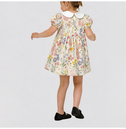 Girls' Bunny Print Dress Girls' Bunny Print Dress