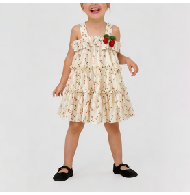 Girls' Floral Sundress with Straps