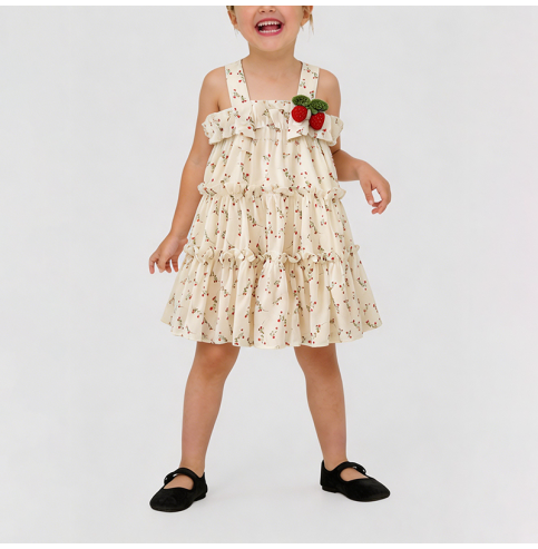 Girls' Floral Sundress with Straps