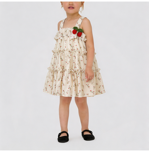 Girls' Floral Sundress with Straps Girls' Floral Sundress with Straps