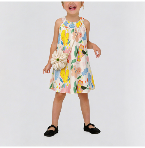 Halter Neck Floral Print Dress