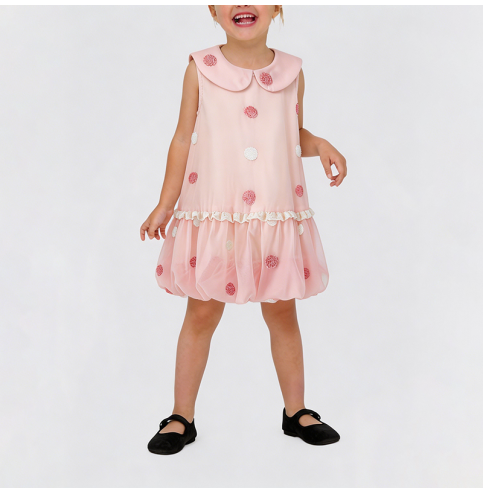 Girls' Pink Tulip Dress
