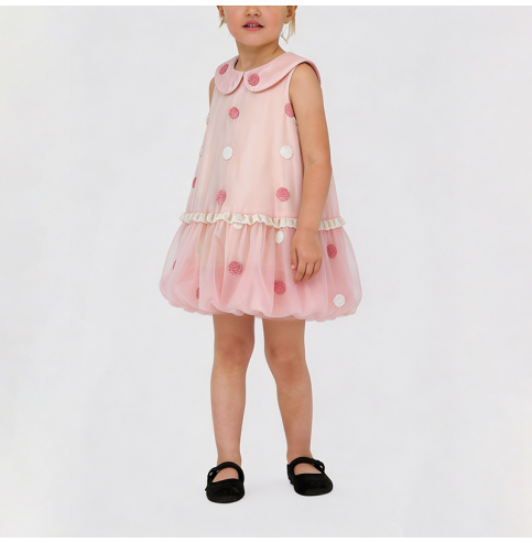 Girls' Pink Tulip Dress