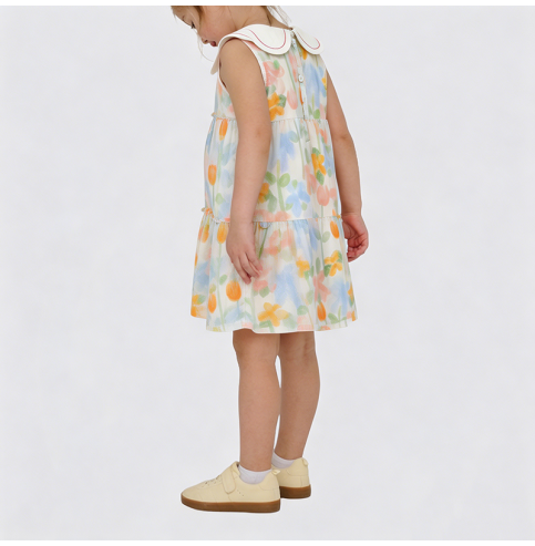 Girls' Colorful Floral Print Dress Girls' Colorful Floral Print Dress