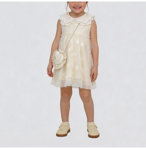 Peter Pan Collar Apricot Dress