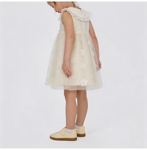 Peter Pan Collar Apricot Dress