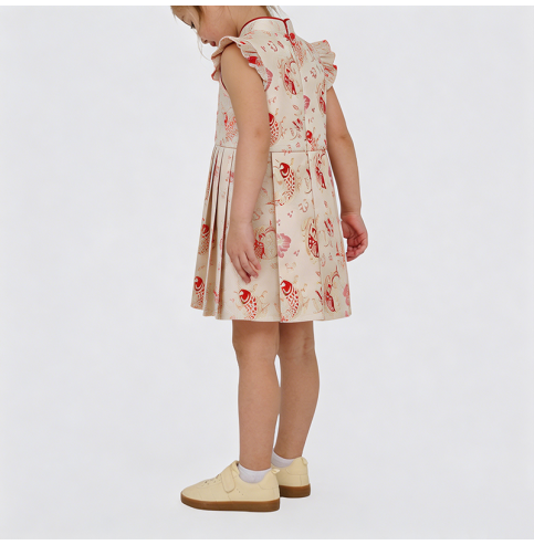 Koi Fish Print Girls' Dress Koi Fish Print Girls' Dress