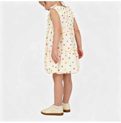 Girls' Colorful Polka Dot Overall Dress Girls' Colorful Polka Dot Overall Dress