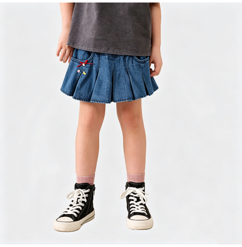 Girls' Versatile Denim Mini Skirt Girls' Versatile Denim Mini Skirt