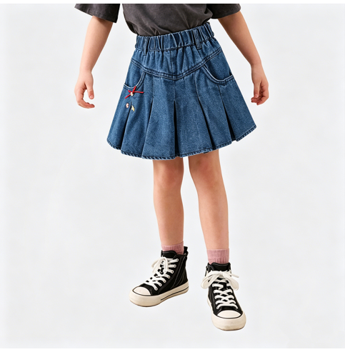 Girls' Versatile Denim Mini Skirt Girls' Versatile Denim Mini Skirt